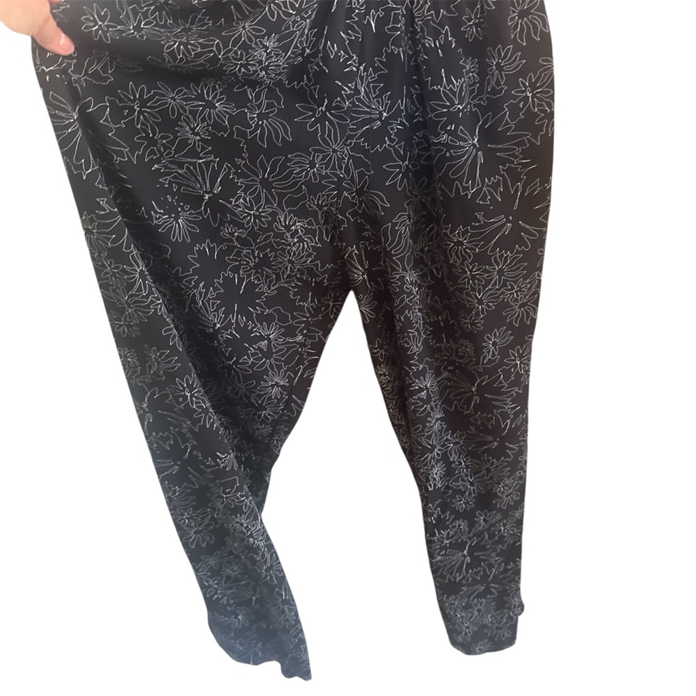 Floral Black Women's Pants